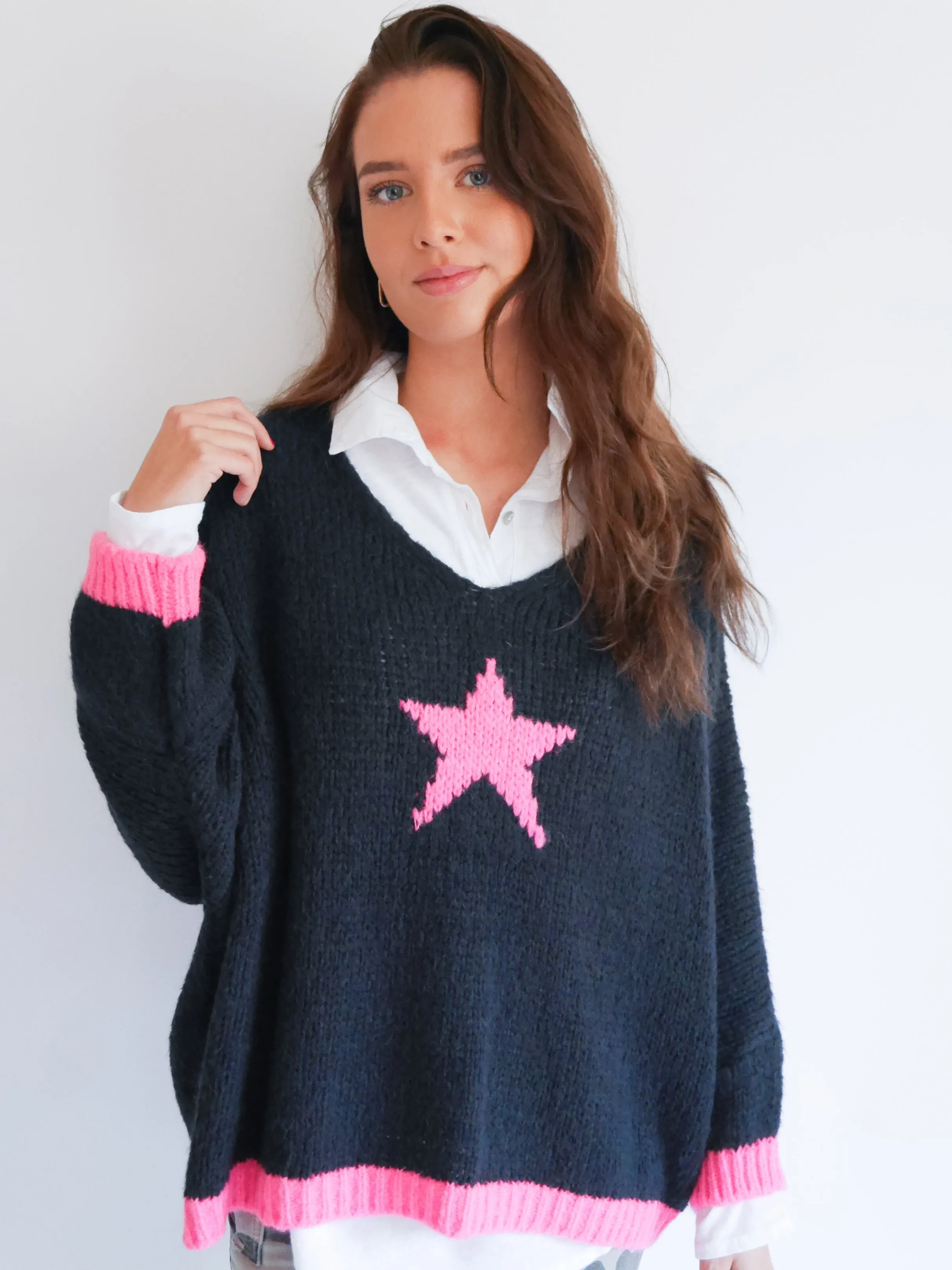 Amelia Star Knit Navy