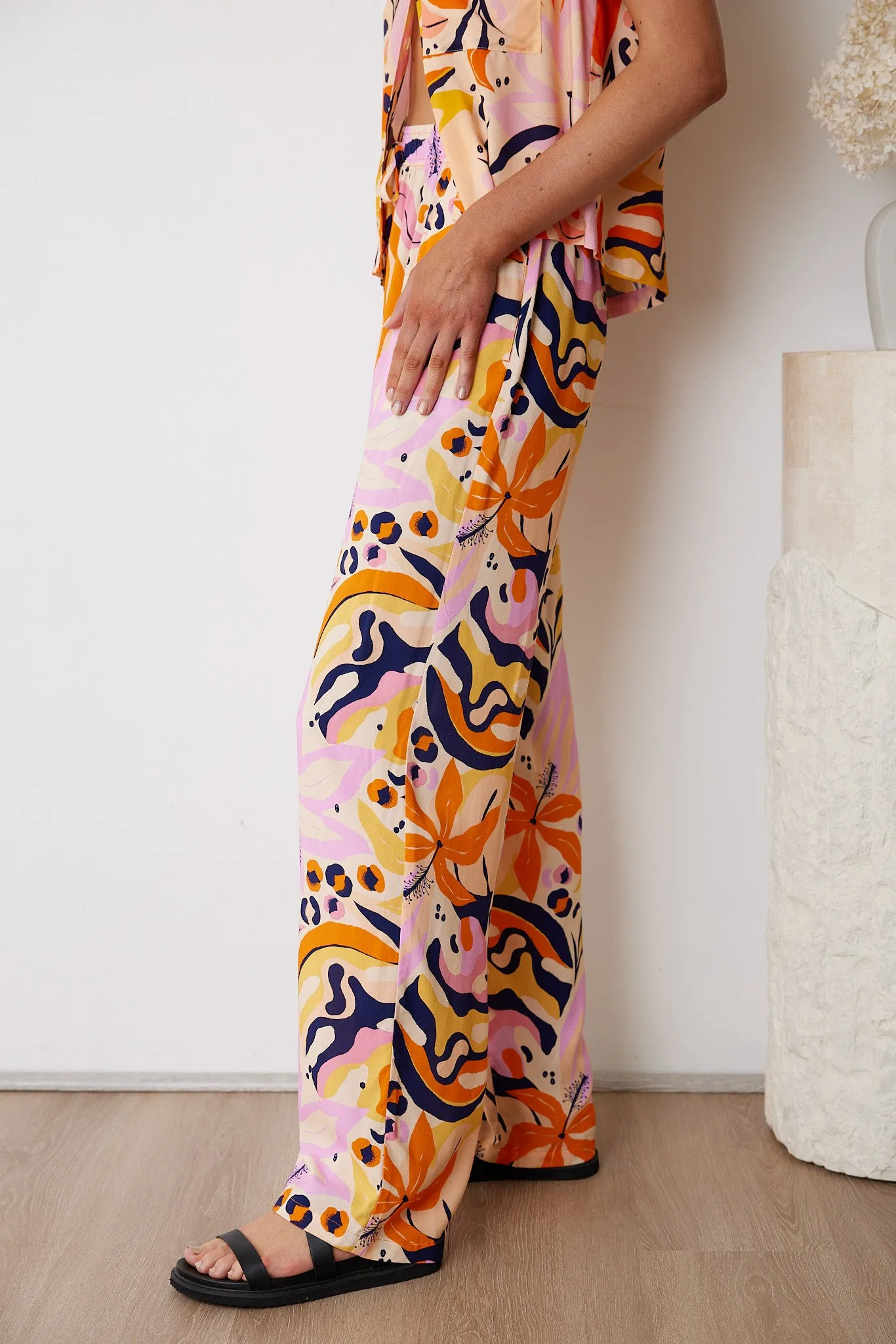 Anahora Pants - Orange Print