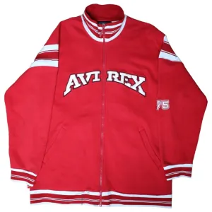 Avirex red zip up college jumper