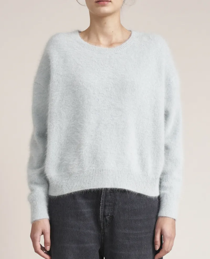 Bellerose Datus Frost Grey Angora Crew Knit