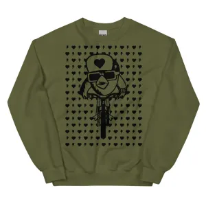 Bike Birdy Bolts Sweatshirt Olive