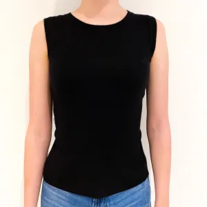 Black Cashmere Tank Top Extra Small