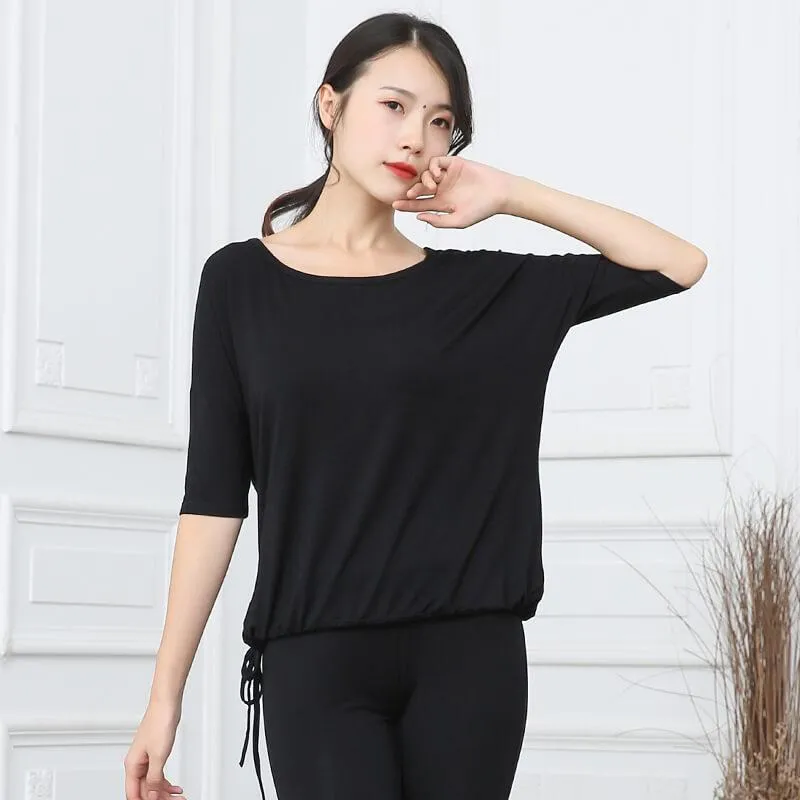 Boat Neck Half Sleeve Latin/Ballroom Top