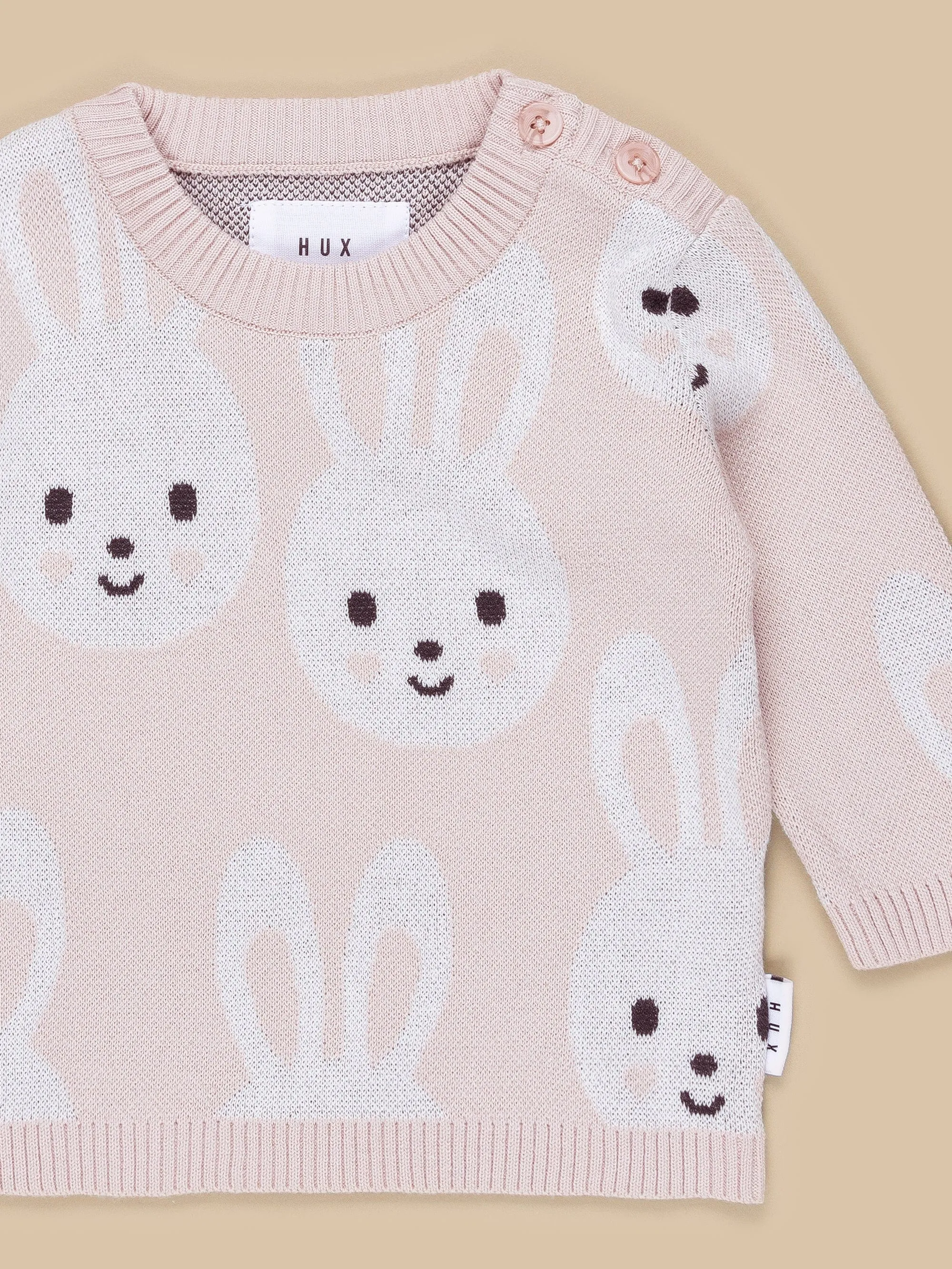 Bunny Knit Jumper - Rose