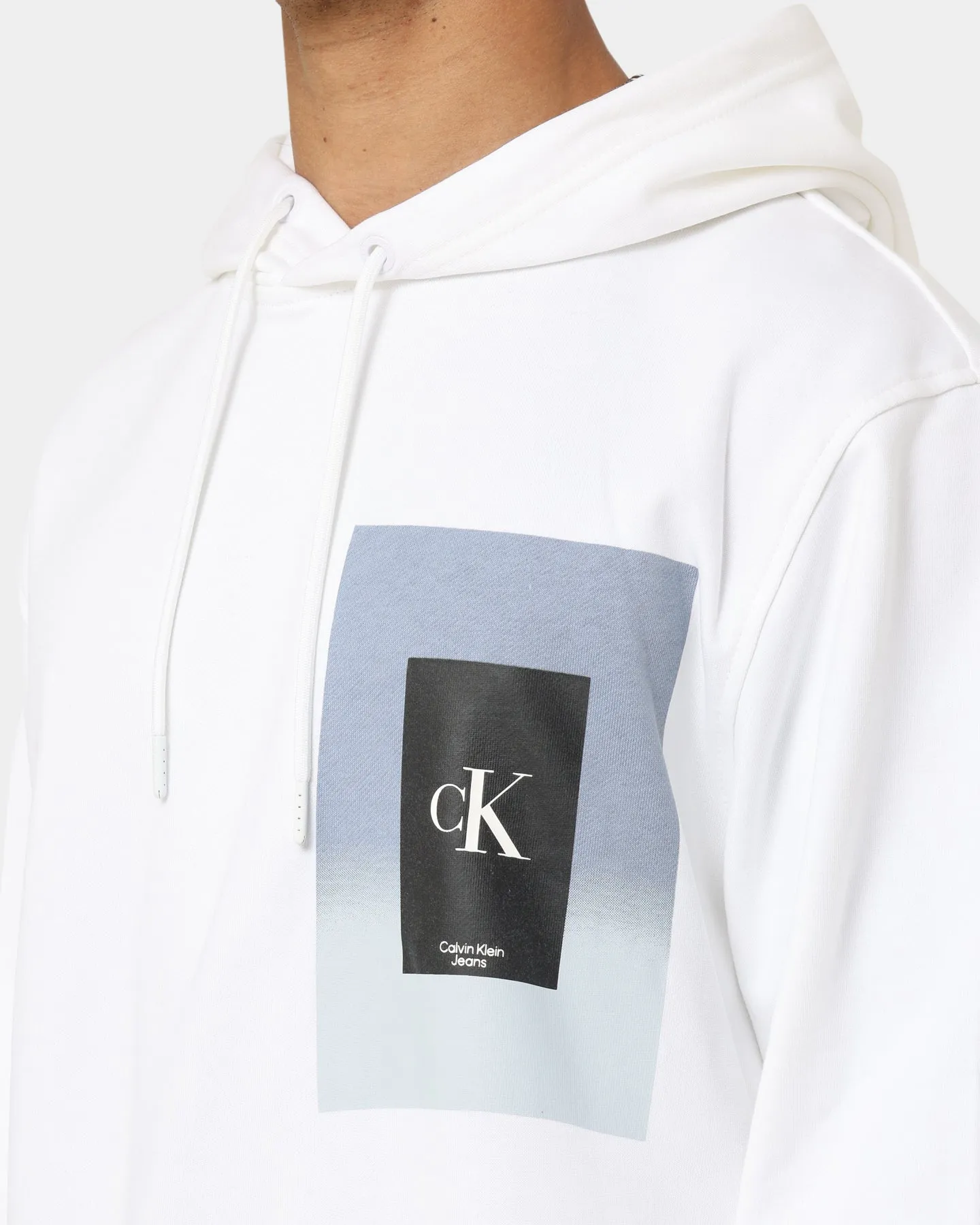 Calvin Klein Illuminated Box Hoodie Bright White