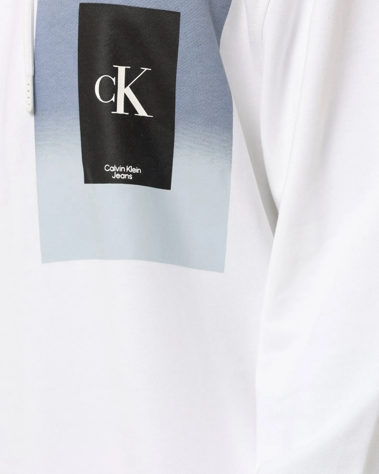 Calvin Klein Illuminated Box Hoodie Bright White