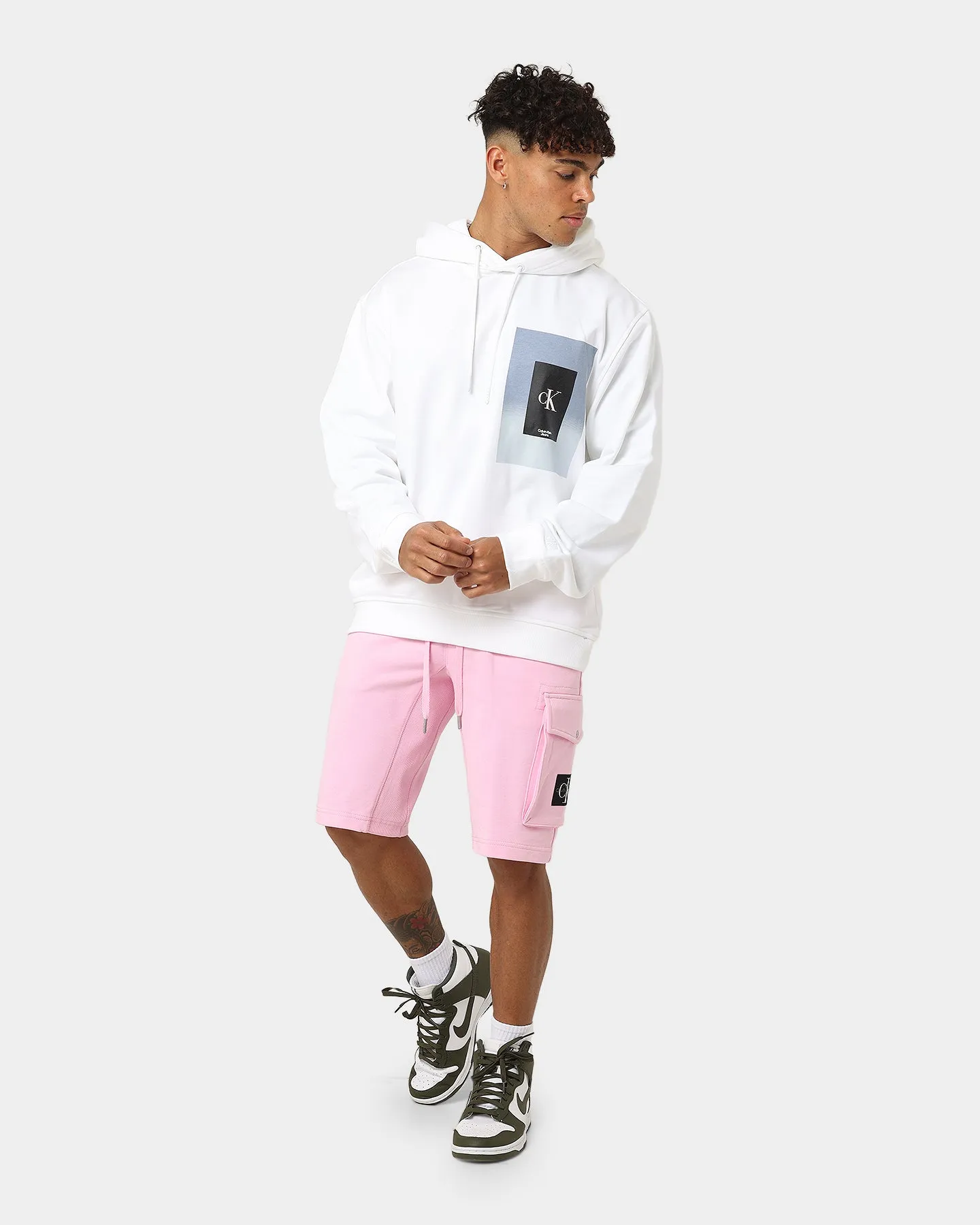 Calvin Klein Illuminated Box Hoodie Bright White