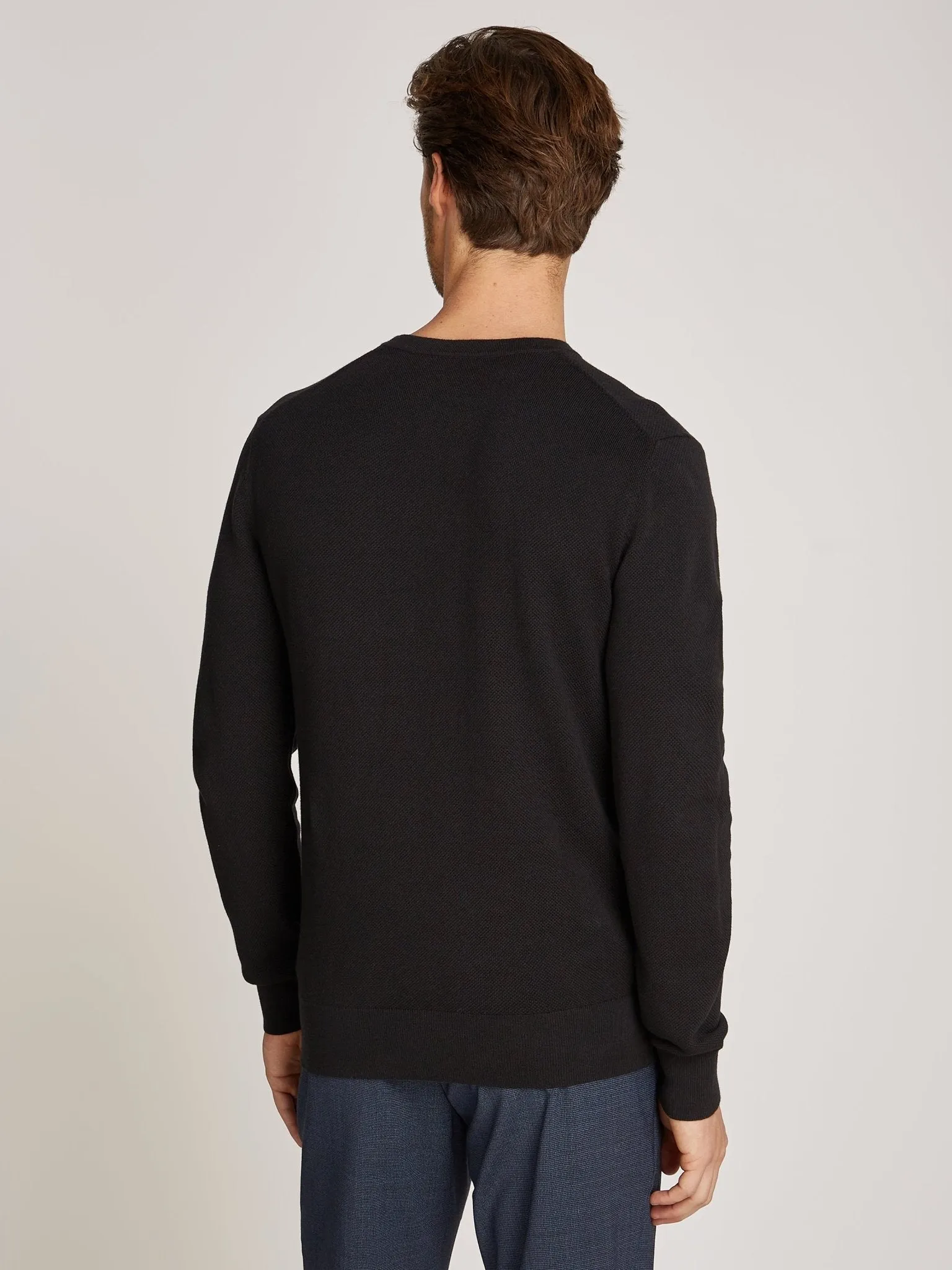 Calvin Klein Micro Pique Structure Crew Neck Jumper