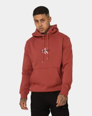 Calvin Klein Monogram Logo Hoodie Terracotta Tile