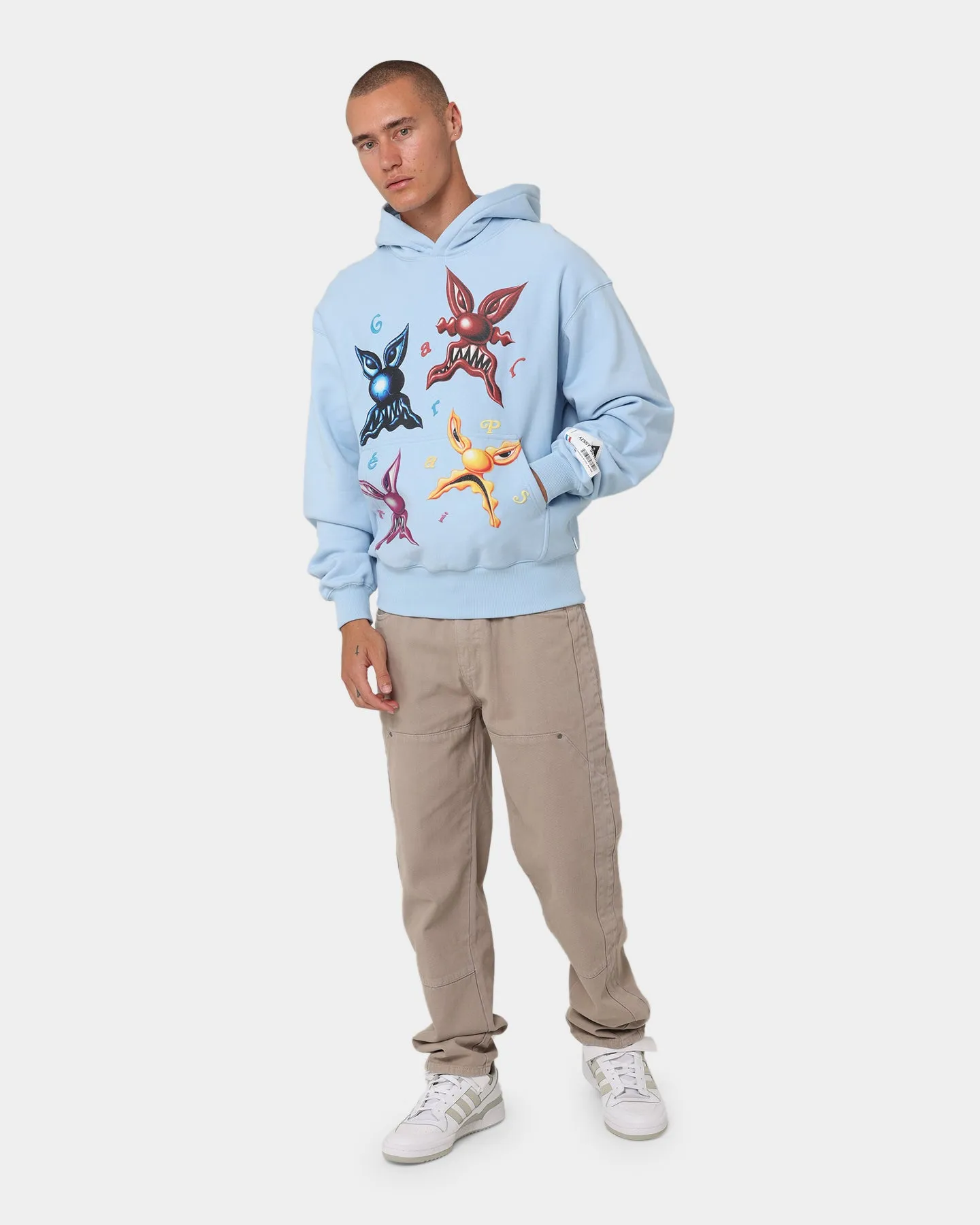 Carré X Kenny Scharf Meanie Oversized Hoodie Light Blue