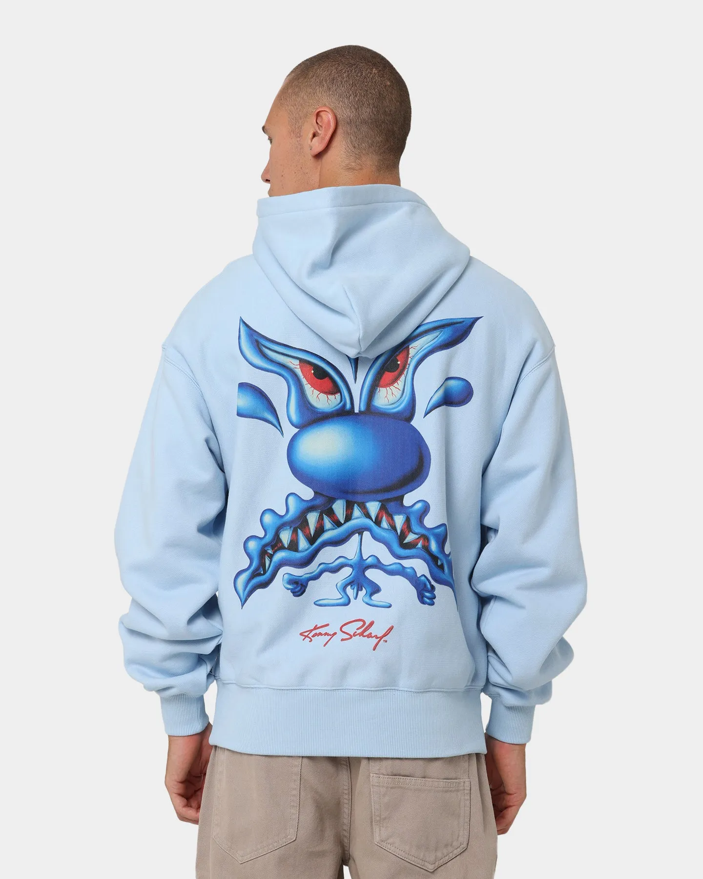 Carré X Kenny Scharf Meanie Oversized Hoodie Light Blue