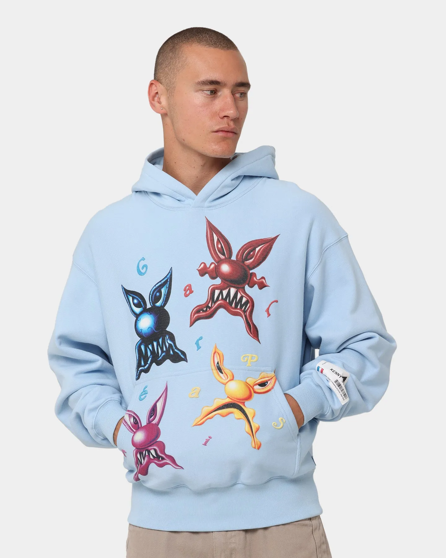 Carré X Kenny Scharf Meanie Oversized Hoodie Light Blue