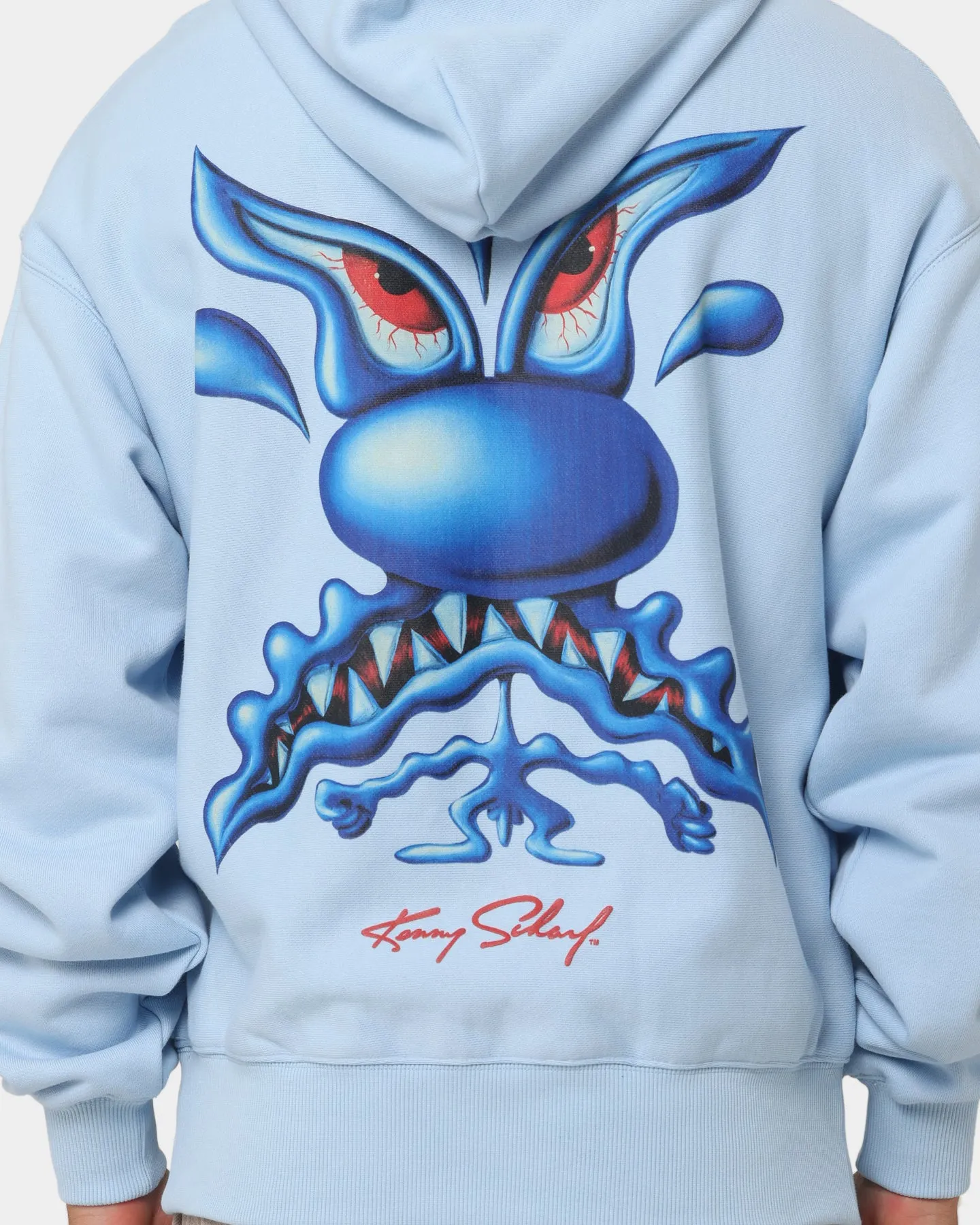 Carré X Kenny Scharf Meanie Oversized Hoodie Light Blue