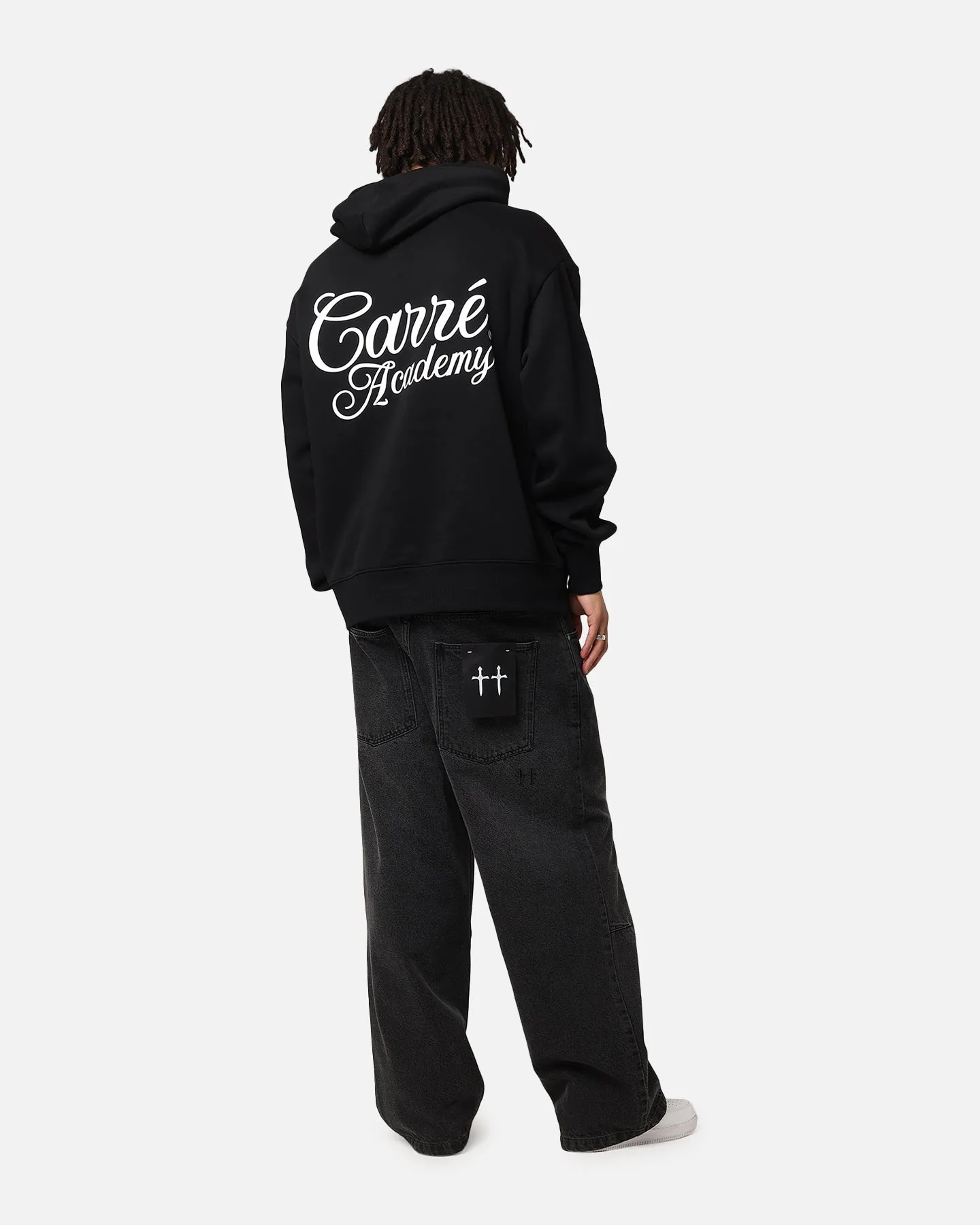 Carre Serif Hoodie Black