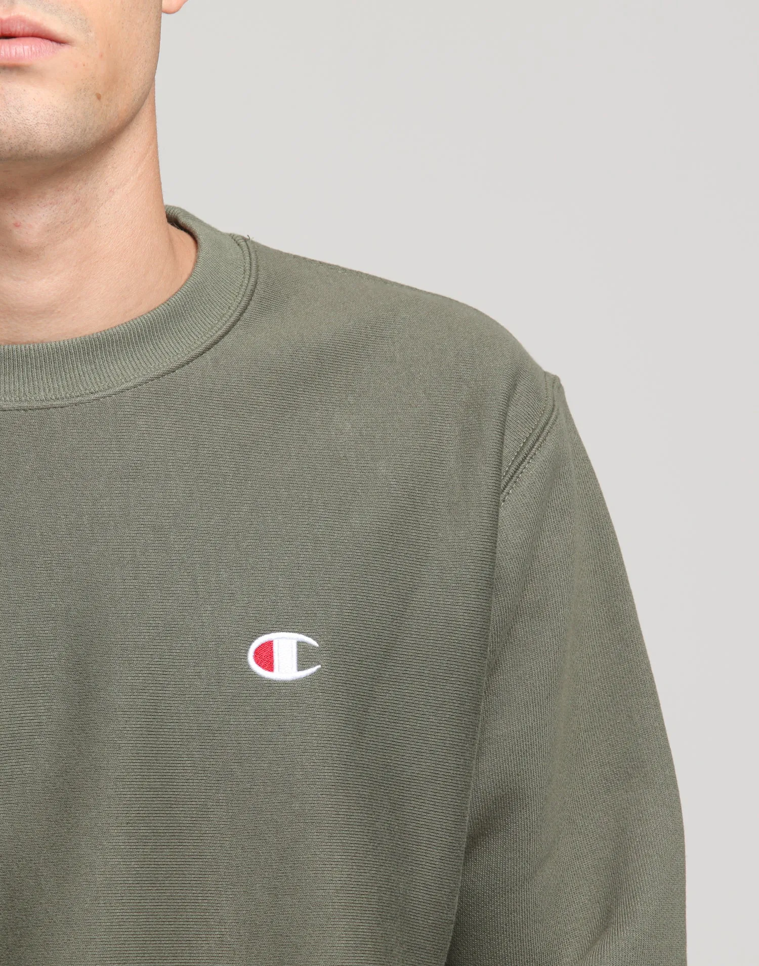 Champion Rev Weave Crew Cargo Olive