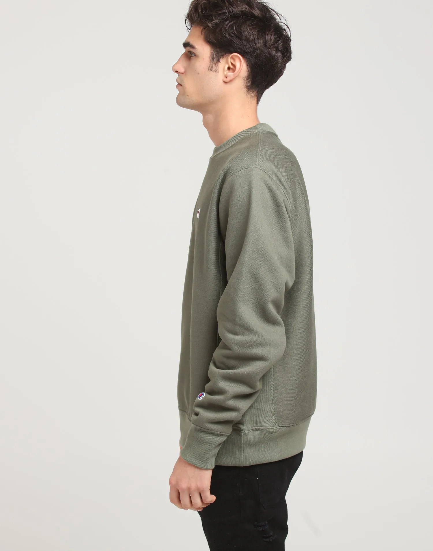 Champion Rev Weave Crew Cargo Olive