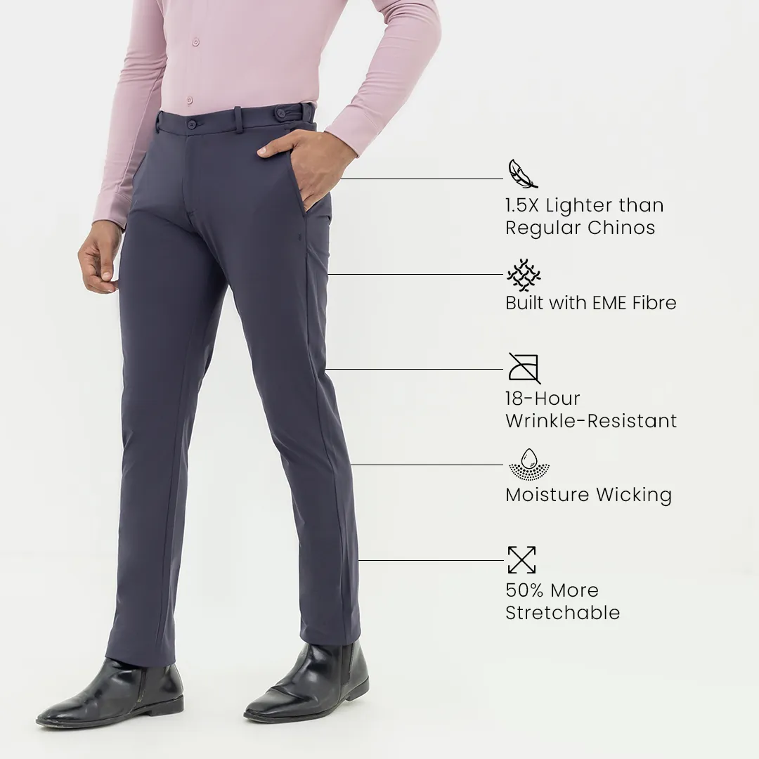 Charcoal Grey Tech Chinos