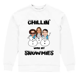 Chillin' With My Two Snowmies Christmas Jumper