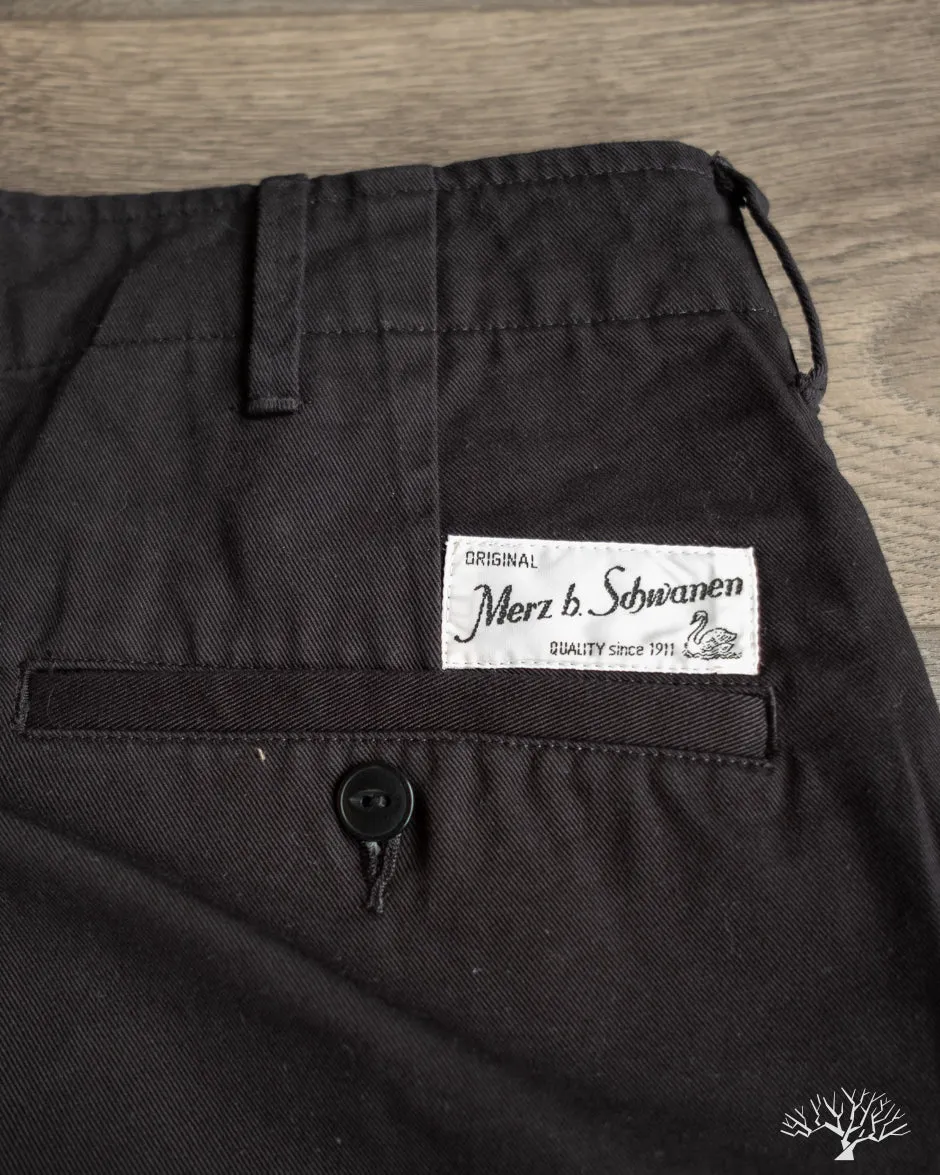 CHINO01 - Wide Cut Chinos - Deep Black