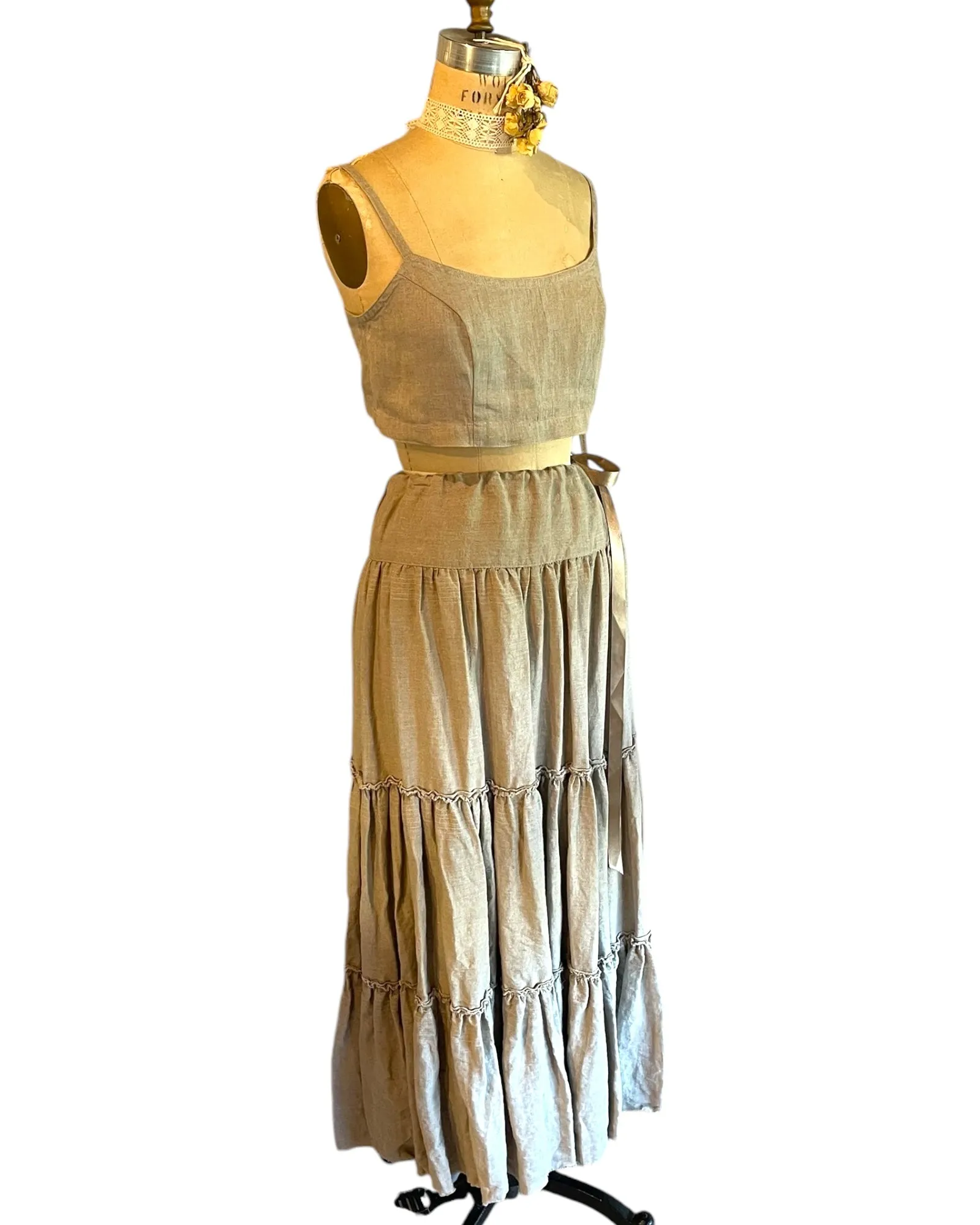 CLEMENTINE SKIRT - Oat Luxe Linen - Best Seller