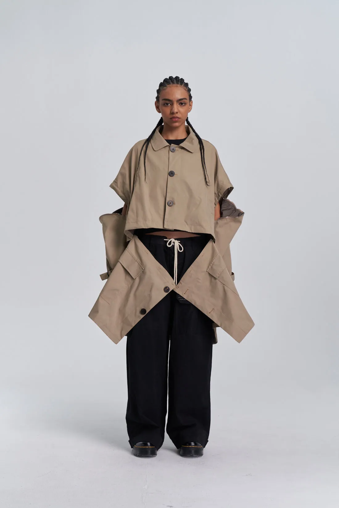 Convertible Trench Coat - Sand