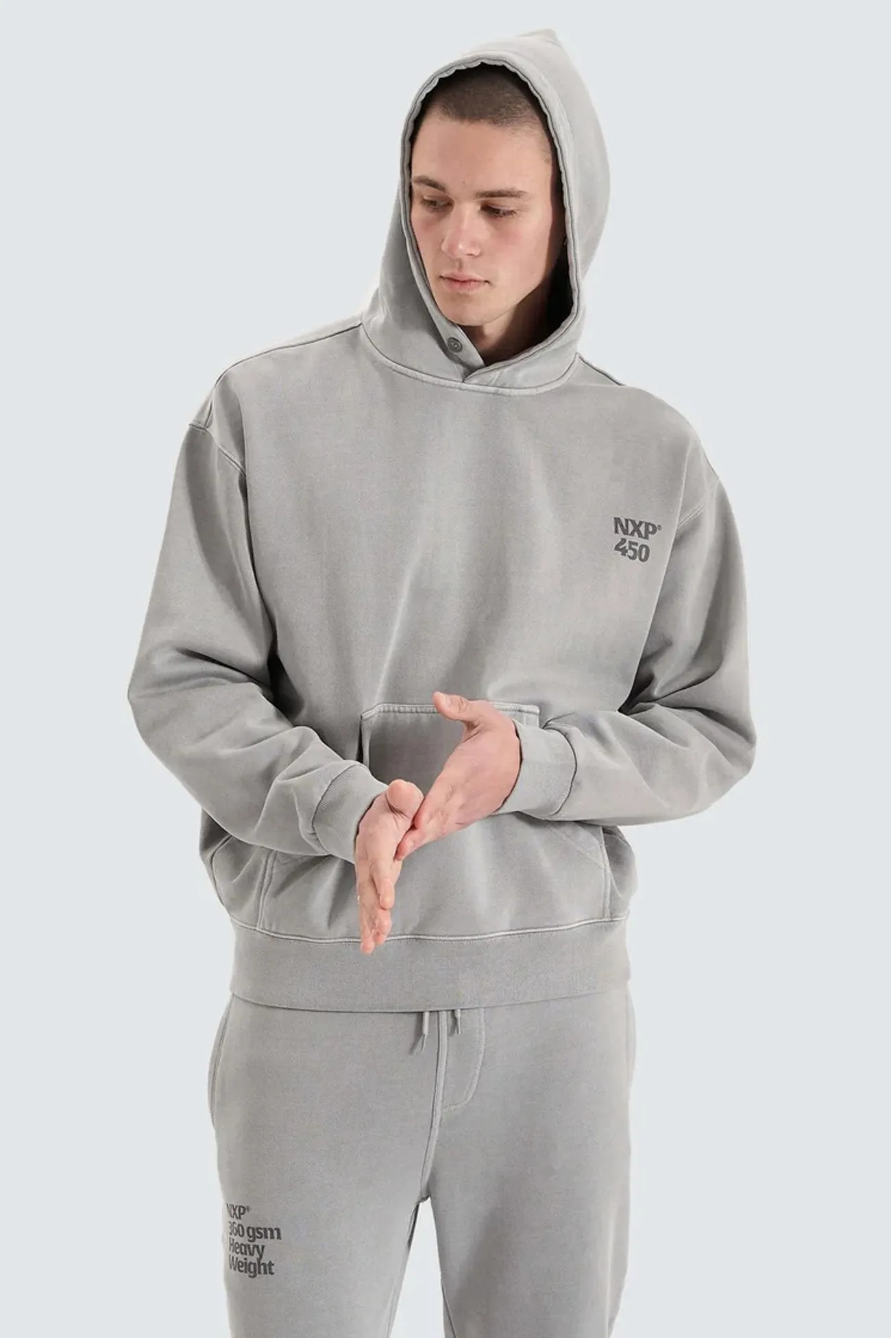 Core Line Heavy Box Fit Hooded Sweater Pigment Alloy