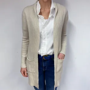 Cream Edge to Edge Cashmere Cardigan Medium