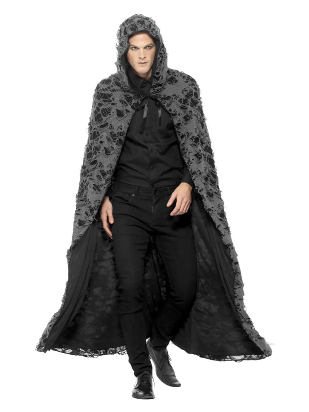 Deluxe Spellcaster Cape Halloween Costume, Grey