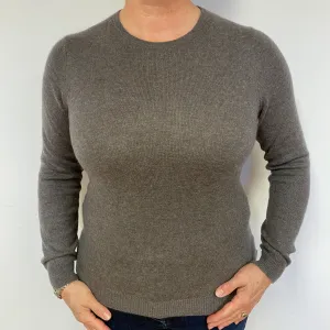 Donkey Brown Cashmere Crew Neck Jumper Large.