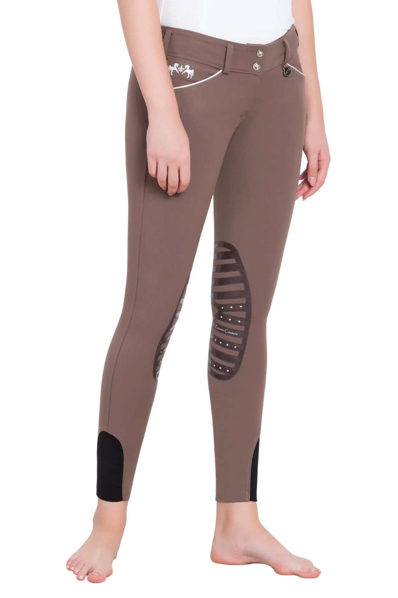 Equine Couture Ladies Brittni Silicone Knee Patch Breeches