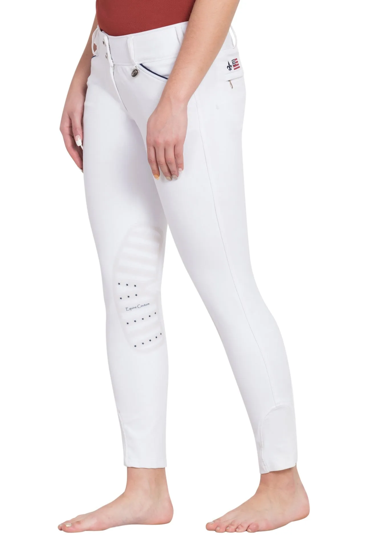 Equine Couture Ladies Brittni Silicone Knee Patch Breeches