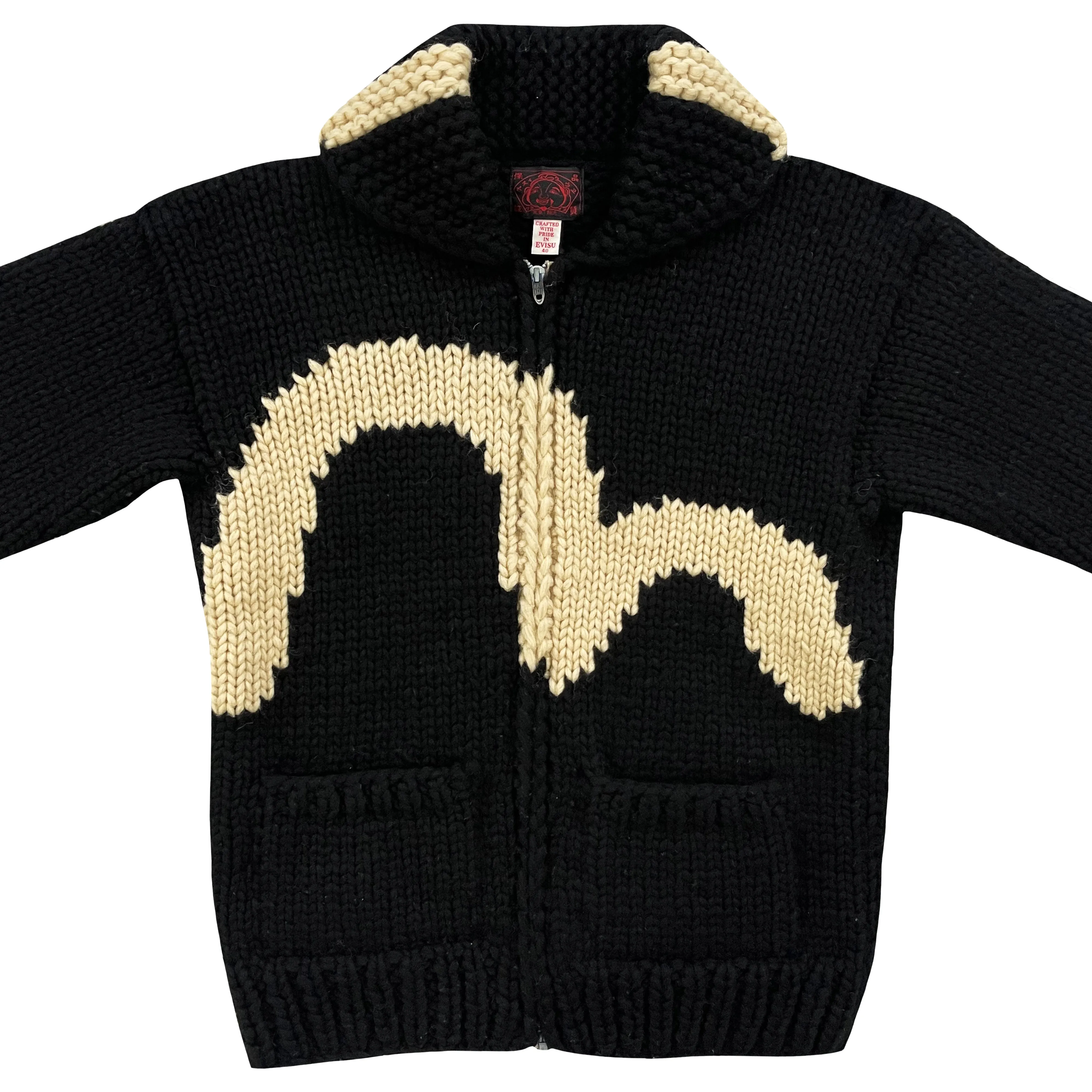 Evisu Cowichan Knitted Cardigan - M