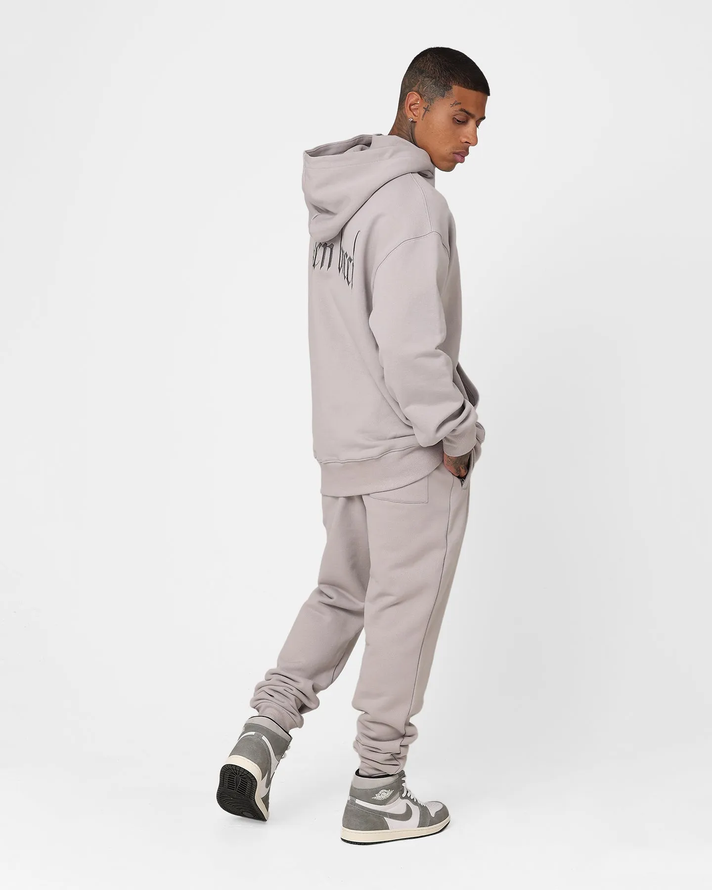 Fallen Breed Signature Logo Hoodie Light Grey