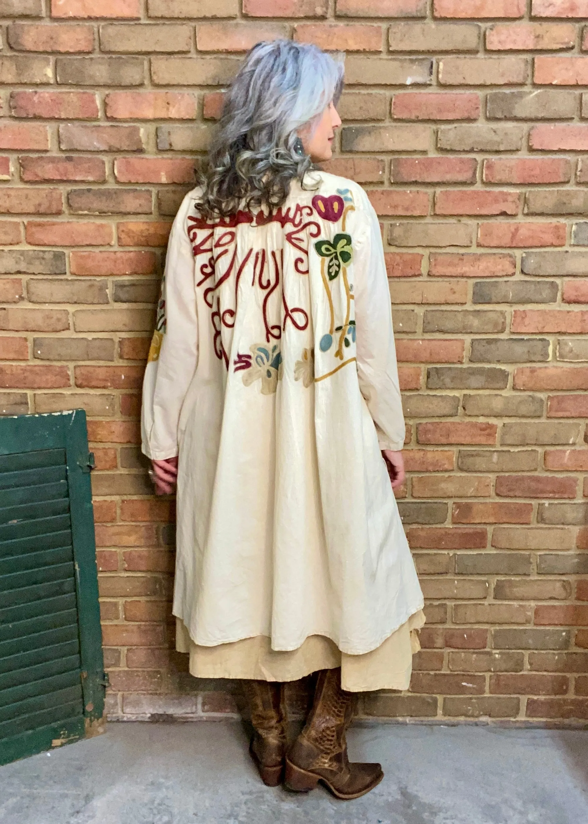 Floral Embroidery Hi Lo Tunic  #875