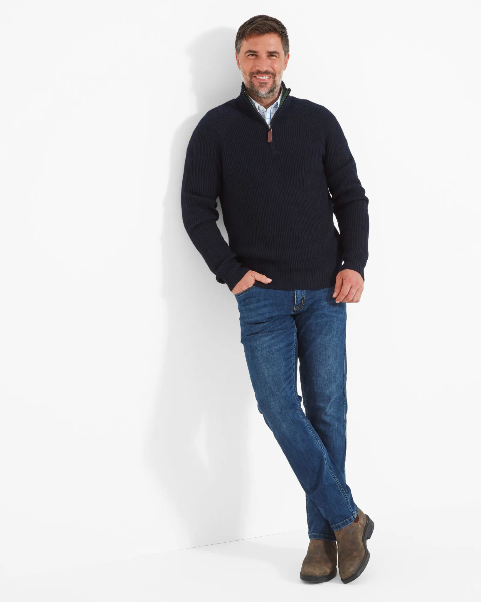 Forres 1/4 Zip Jumper - Navy