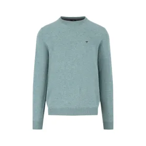 Fynch-Hatton Crew Neck Lambswool Jumper Sage Green 1310300