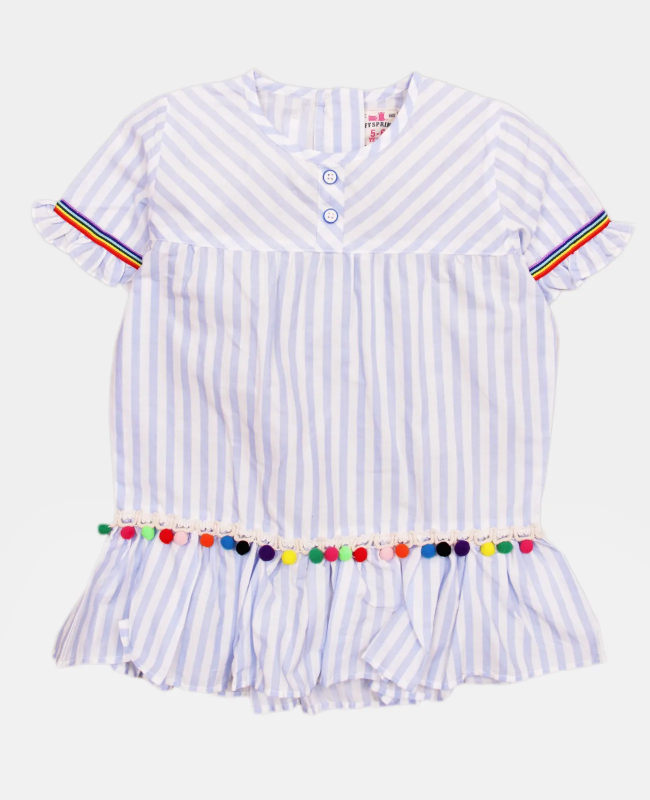 Girls Striped Fusion Top