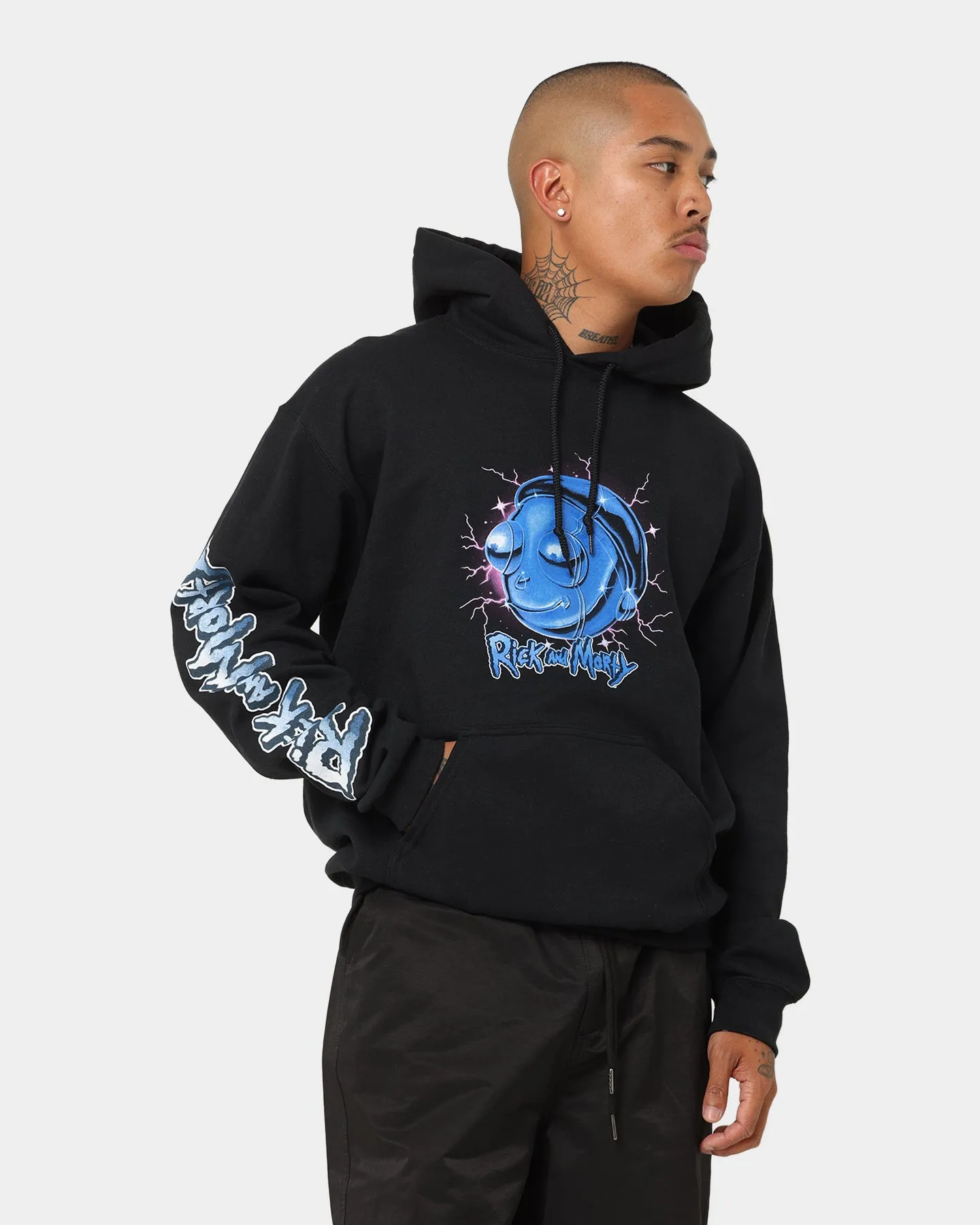 Goat Crew X Rick And Morty Chrome Heads Hoodie Black