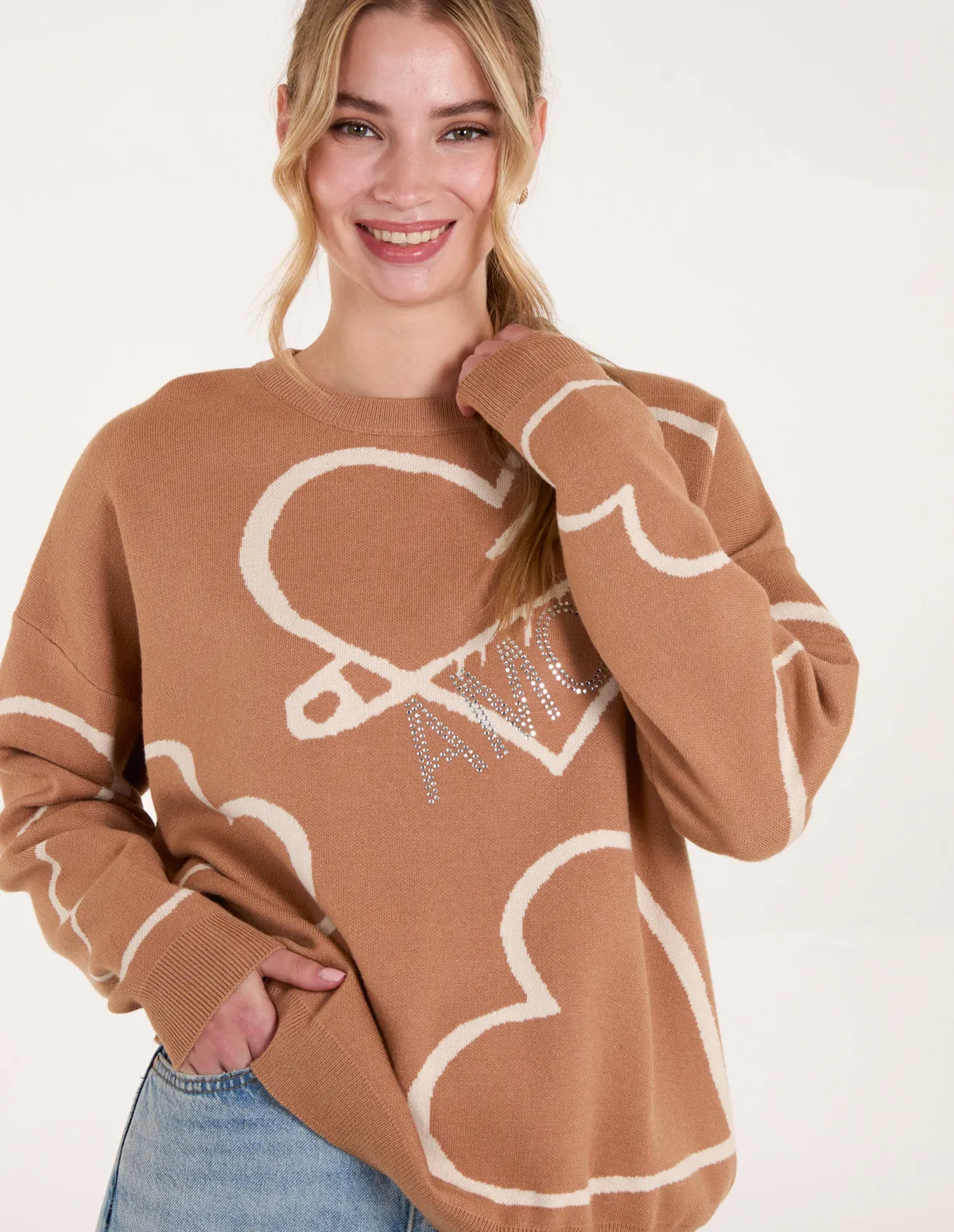 Heart Print 'Amour' Jumper