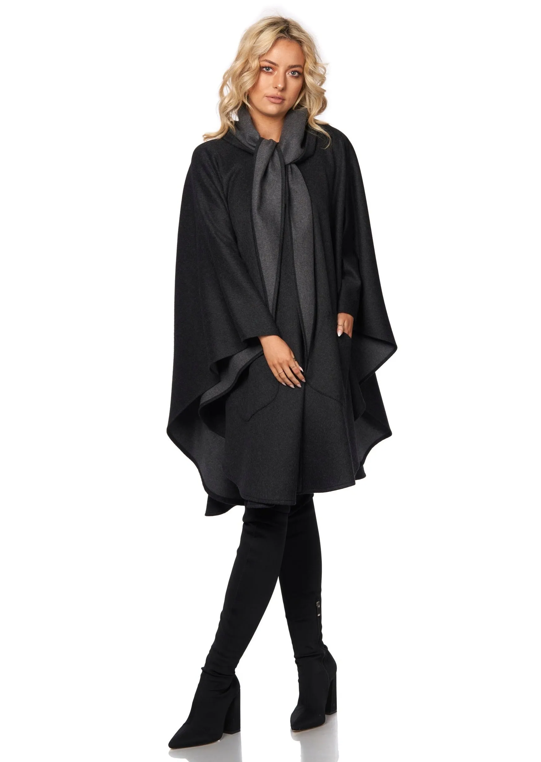 Jimmy Hourihan Charcoal Grey Walking Cape (No Pockets)