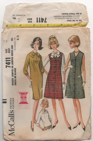 Jumper, Dress & Blouse - Bust 81 cm - Vintage Pattern - McCalls 7411 - 1964