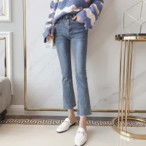 [Korean Style] Hana High Waist Slim Flare Jeans