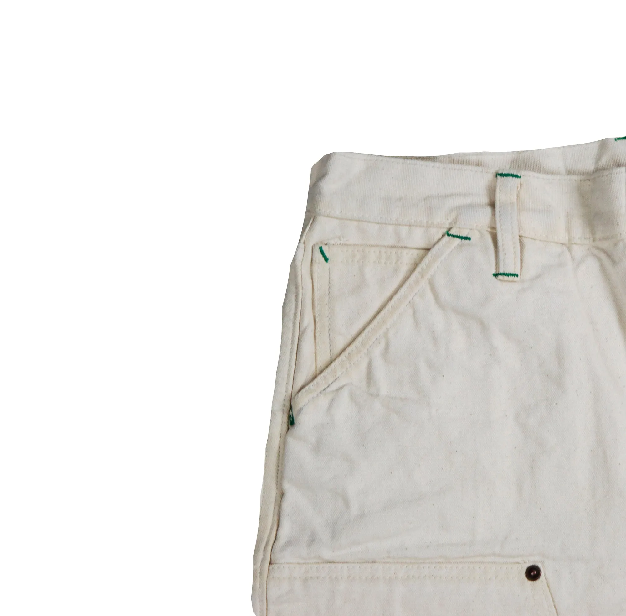 Left Field X Low Timers, NYC hand drawn workwear - Natural Mt Vernon Duck Double Knee Work Uniform  Chino Size 35" running 33"