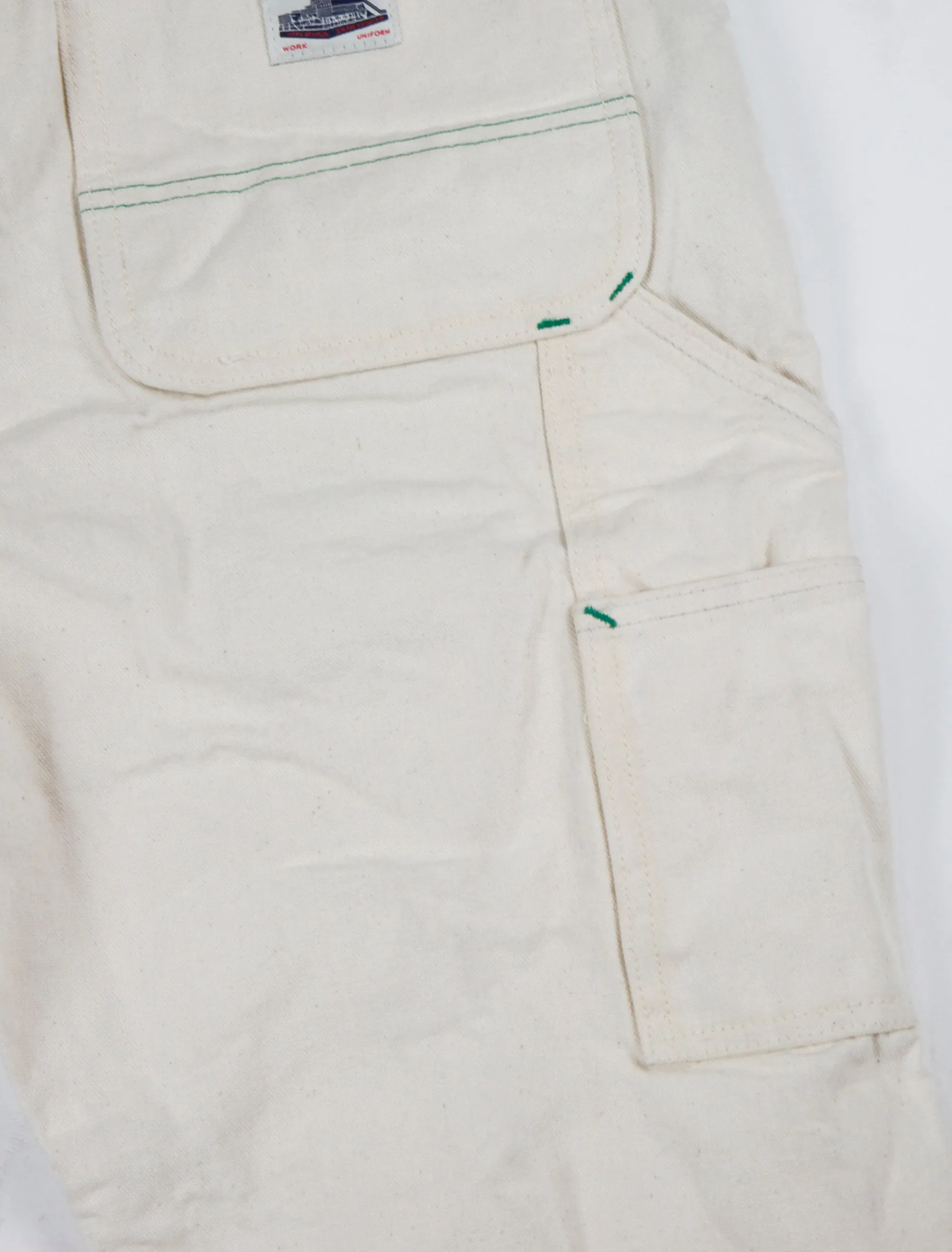 Left Field X Low Timers, NYC hand drawn workwear - Natural Mt Vernon Duck Double Knee Work Uniform  Chino Size 35" running 33"