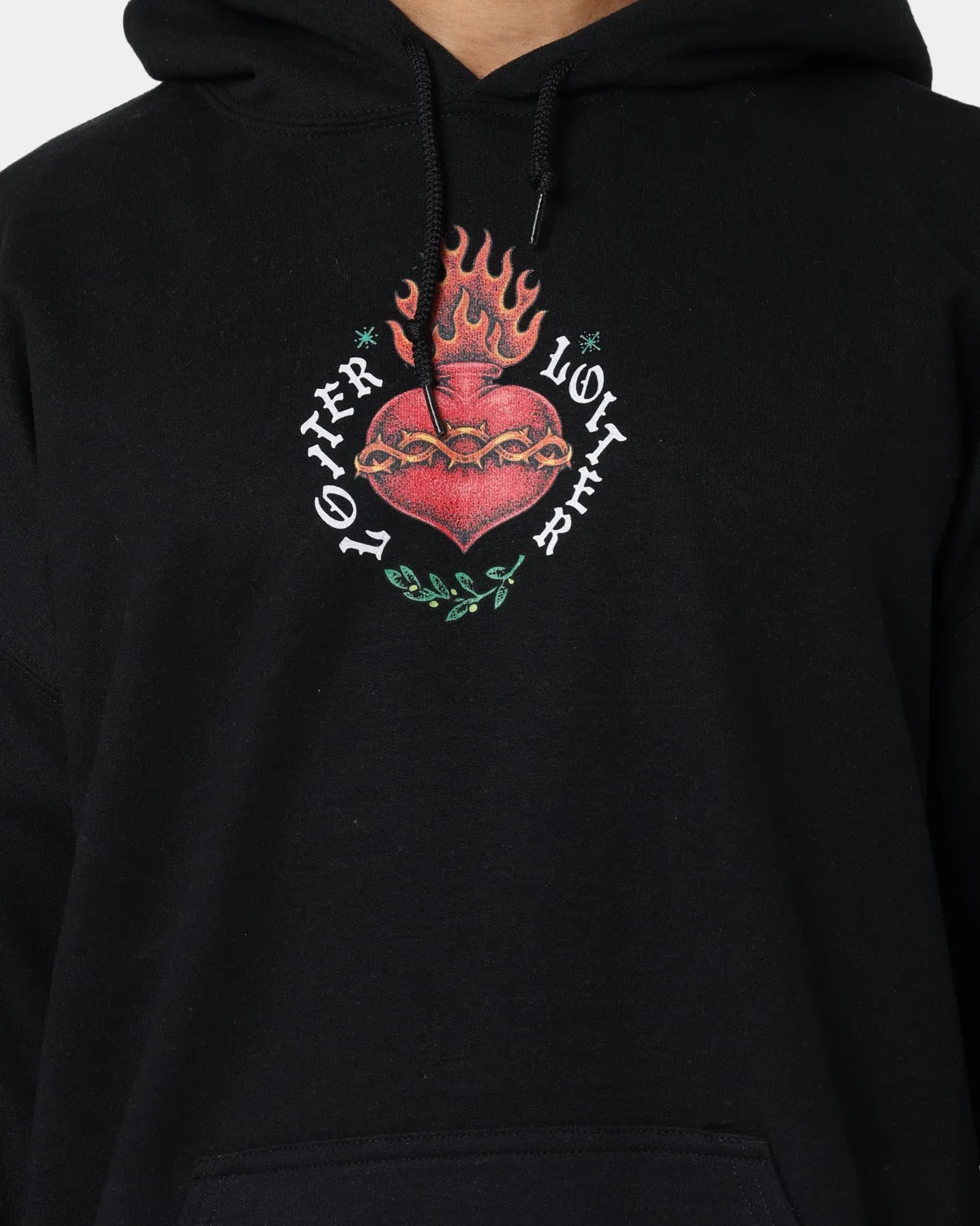 Loiter Hearts Ablaze Hoodie Black