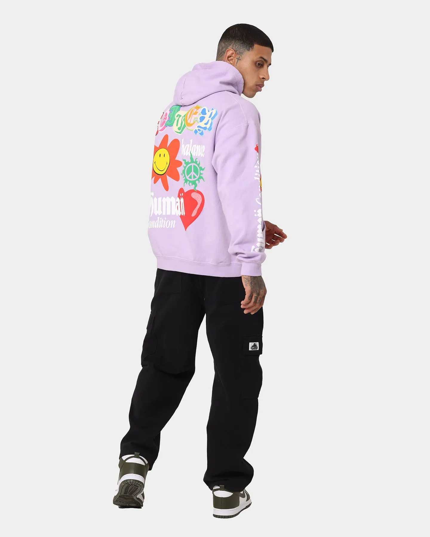 Loiter X Smiley Logo Puff Print Hoodie Lilac