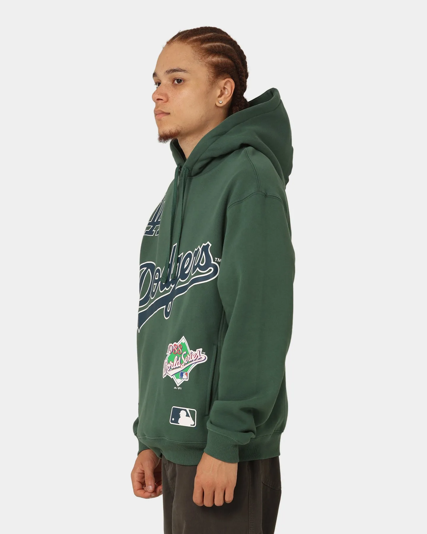 Majestic Athletic Los Angeles Dodgers World Series Champ Graphic Hoodie Dark Cedar