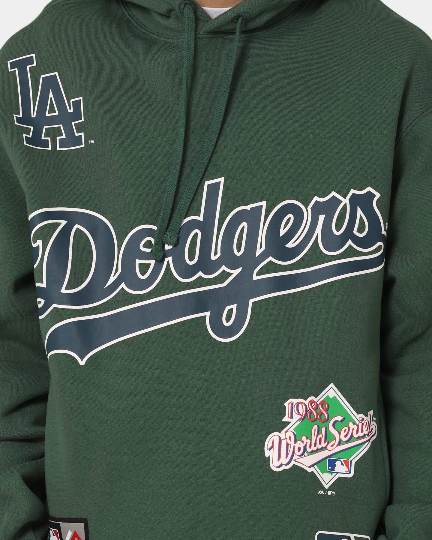 Majestic Athletic Los Angeles Dodgers World Series Champ Graphic Hoodie Dark Cedar