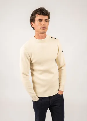 Matelot authentic sailor jumper - slim fit, in pure new wool (ECRU)