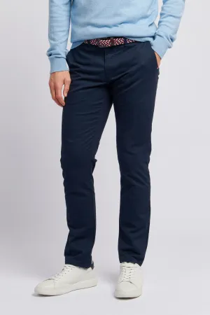 Mens Classic Chinos in Dark Sapphire Navy / Haute Red DHM